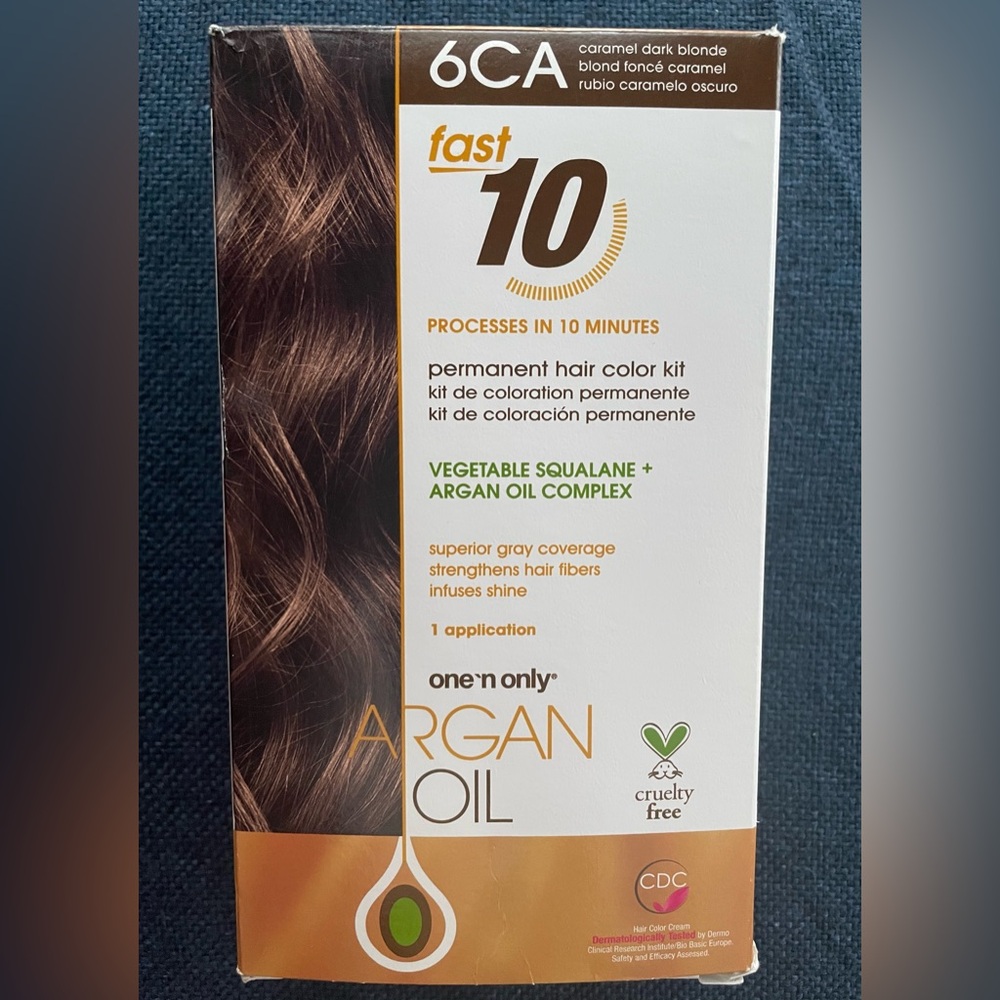 one 'n only ARGAN OIL fast process permanent hair color-6CA caramel dark blonde